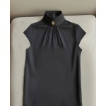 Черен сатенен топ