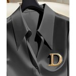 Черна сатенена дамска риза Черна сатенена дамска риза