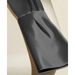 Черна сатенена дамска риза Черна сатенена дамска риза