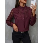 Макси риза цвят бордо