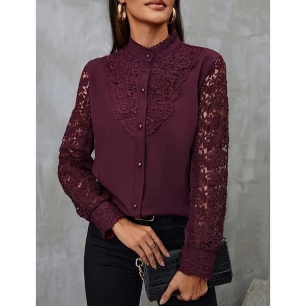 Макси риза цвят бордо