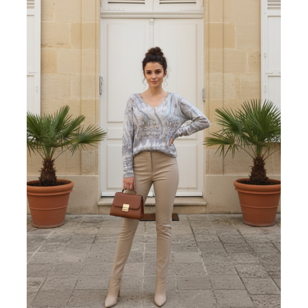 Плетена блуза за есента Плетена блуза за есента