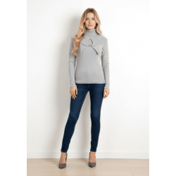 Поло блуза сива