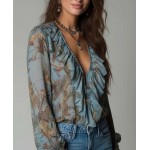 Блуза от шифон с цип