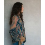 Блуза от шифон с пъстра щампа