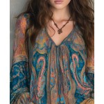 Блуза от шифон с пъстра щампа