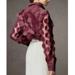 Елегантна риза цвят бордо