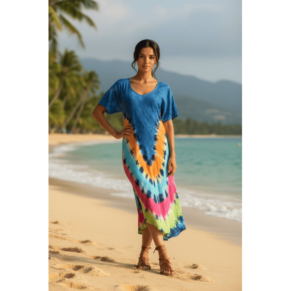 Плажна индийска туника-рокля