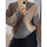 Пуловер с ромбове Пуловер с ромбове