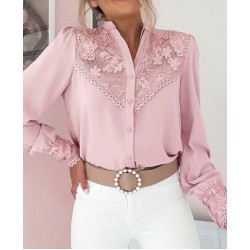 Розова официална риза