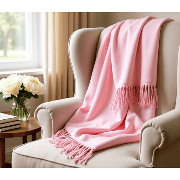 Едноцветен кашмирен шал