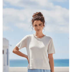 Едноцветна плетена блуза