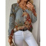 Есенна плетена блуза 