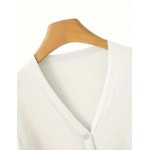 Къса бяла дамска жилетка 