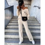 Плетен комплект с панталон Плетен комплект с панталон