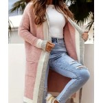 Розова дълга жилетка Розова дълга жилетка