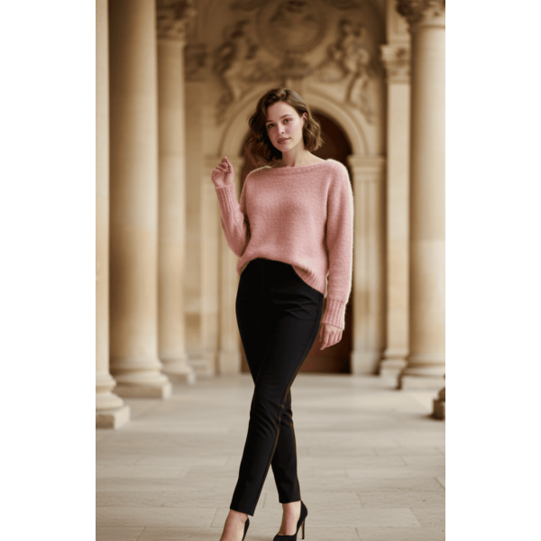 Зимна плетена блуза