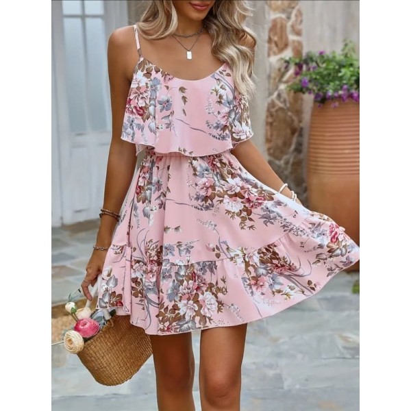 Лятна дамска рокля с отворени рамене