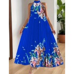 Сатенена рокля солей на цветя