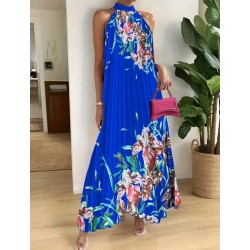 Сатенена рокля солей на цветя