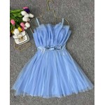 Официална бяла рокля от тюл