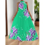 Дълга рокля солей с цветя