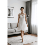 Официална рокля с тюл и дантела