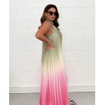 Дълга сатенена рокля солей 