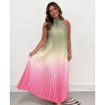 Дълга сатенена рокля солей 