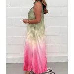 Дълга сатенена рокля солей 