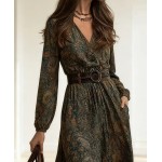 Дамска рокля с щампа пейсли