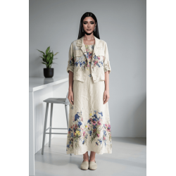 Ленен комплект рокля и яке