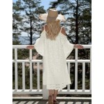 Лятна бохо рокля с отворени рамене