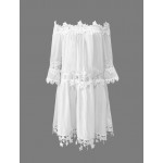 Лятна бяла рокля с дантела