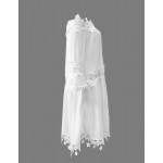 Лятна бяла рокля с дантела