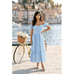 Лятна памучна рокля миди