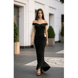 Официална рокля с отворени рамене