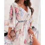 Рокля от шифон над коляното