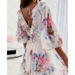 Рокля от шифон над коляното