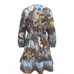 Рокля с цветна щампа