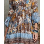 Рокля с цветна щампа