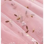 Розова тюлена рокля с бродерия