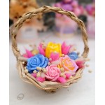 Букет в плетена кошничка