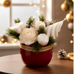 Коледен букет от соеви свещи