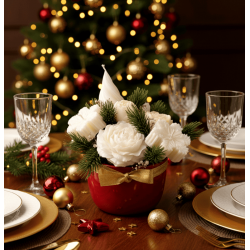 Коледен букет от соеви свещи