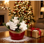 Коледен букет от соеви свещи