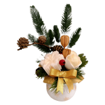 Коледен букет от восъчни цветя