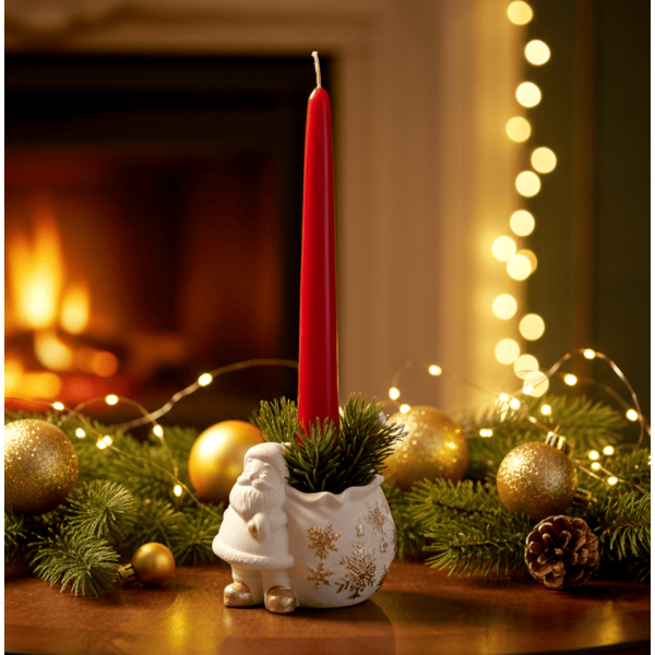 Коледен свещник с Дядо Коледа