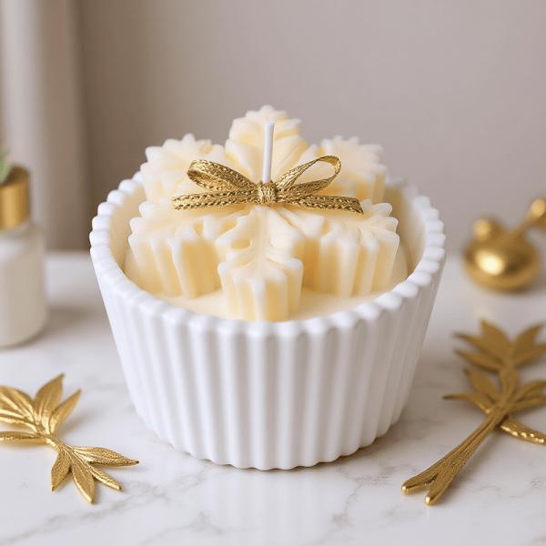 Коледна свещ Снежинка Коледна свещ Снежинка