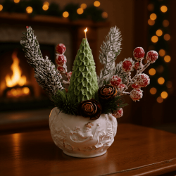 Коледна свещ за подарък